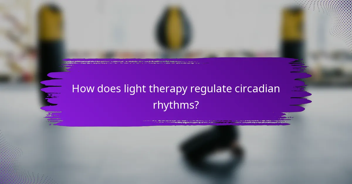 How does light therapy regulate circadian rhythms?