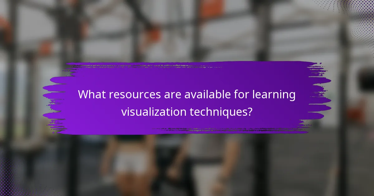 What resources are available for learning visualization techniques?