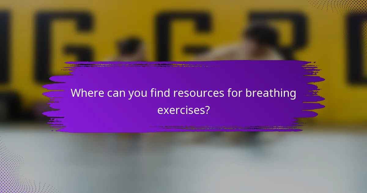 Where can you find resources for breathing exercises?